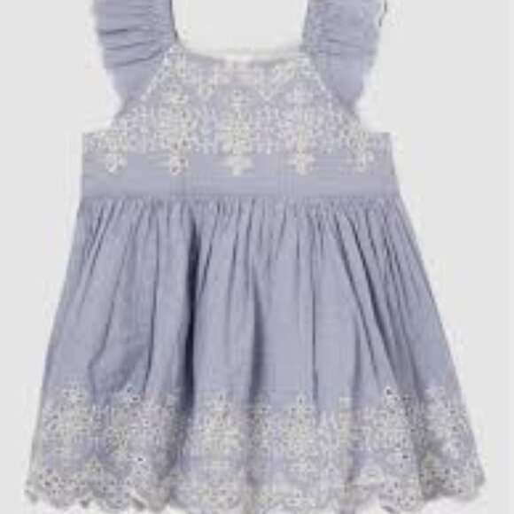 Baby Gap Eyelet Flutter Dress - 12-18m - Picture 1 of 5